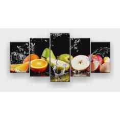 Imagem de Quadro Decorativo Frutas Na Água 129x61 Sala Quarto
