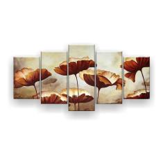 Imagem de Quadro Decorativo Papoulas Design Color 129x61 Sala Quarto