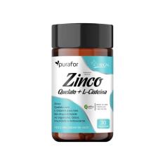 Imagem de Zinco Quelato + L-Cisteína 500Mg Purafor 30 Capsulas Suplemento Natural