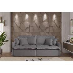 Imagem de Sofá Retrátil Reclinável para Sala de Estar 200cm Bardot Grafite