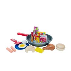 Imagem de Kit Cozinha Infantil Frigideira Comidinhas Menino Menina