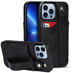 Imagem de Capa de telefone carteira de couro com alça de pulso para iPhone 13 Pro Max 12 11 Pro Max X XR XS 8 7 Plus 11 Slot para bolsa de cartão Kickstand Capa macia, T7, para iphone 11Pro Max