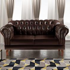 Imagem de Sofá 2 Lugares Decoração Sara Recepção Dom Pedro Chesterfield Café