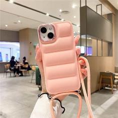 Imagem de Jaqueta Colar Tiracolo Colhedor Estojo macio para iPhone 13 14 Pro Max 12 11 X XR 7 8 Plus 14Plus Armor Capa à prova de choque, rosa, para iPhone 13 ProMax