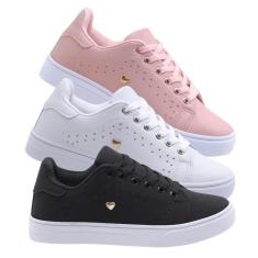 Imagem de Tênis Feminino Casual Confortável Cano Curto Estilo Kit 3-Feminino