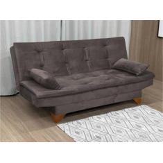 Imagem de Sofá Cama Casal 3 Lugares Marrom - Stilo Agata