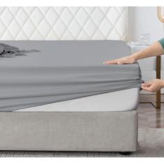 Imagem de Jogo Lençol Percal 180 Fios Cama Solteiro 3 Peças