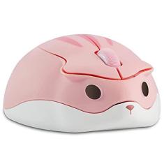 Imagem de Mouse sem fio bonito desenho animado animal hamster mouse silencioso portátil 1200DPI USB mouse sem fio para PC, Mac, laptop, computador, presente para crianças, mulheres e adultos