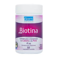 Imagem de Suplemento Alimentar Biotina para Cabelo e Pele com 60 comprimidos Stem 60 Comprimidos