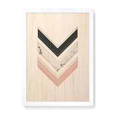 Imagem de Arte Maníacos Quadro Decorativo em Madeira Setas Para Baixo  - 23x16,25cm (Moldura caixa em laca )