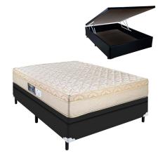 Imagem de Cama Casal Baú Preta Arezzo Molas Ensacadas Portobel