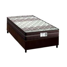 Imagem de Cama Box Solteiro: Colchão Molas Probel Prolastic Palace + Base Crc Suede Brown(88X188)
