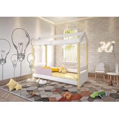 Imagem de Cama Solteiro Montessoriana Casinha Com Luzes De Led - Casa E Bebê Sho