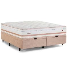 Imagem de Cama Baú Queen Herval Irland, Molas Maxspring, 79x158x198 cm