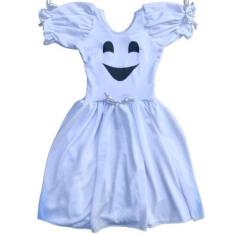 Imagem de Fantasia Vestido Fantasma Moda Halloween Blogueirinha Infantil Menina-