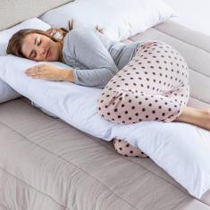 Imagem de Travesseiro de Corpo Fibra 130x40x12cm Herval Branco