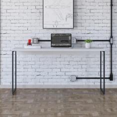 Imagem de Mesa Dynamica 150x50x75cm Branco Chess - Est.preta Branco Chess - Est.preta