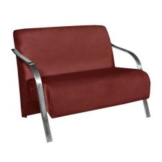 Imagem de Poltrona Namoradeira Vênus Braço Aluminio Bordo