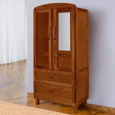 Imagem de Guarda-Roupa Solteiro Bacuri 2 Portas 2 Gavetas com Espelho Ypê - Rodmóveis