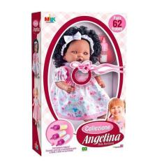 Imagem de Boneca Baby Bebê Tipo Reborn Negra 62 Frases + Mamadeira 211 - Milk Br