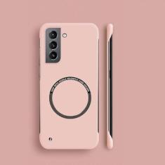 Imagem de Capa de telefone magnética sem moldura para PC rígido para Samsung Galaxy S23 S22 S21 S20 FE S10 NOTA 20 Ultra 10 Plus Capa fina fosca, rosa, para s22 plus