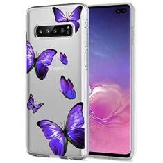 Imagem de Zoeirc Capa para Galaxy S10 5G (não serve para S10), Samsung S10 5G 17.0 cm capa transparente para meninas e mulheres, capa protetora transparente de TPU macio à prova de choque para Samsung Galaxy