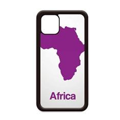 Imagem de Capa com mapa de ilustração África roxa para iPhone 12 Pro Max para Apple Mini Mobile Case Shell