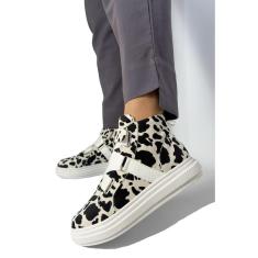 Imagem de Tênis Callid Cow Print Feminino Peluciado Animal Print-Feminino