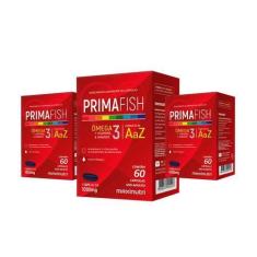 Imagem de Kit 3 Primafish Omega 3 + Vitaminas 60 Capsulas Maxinutri