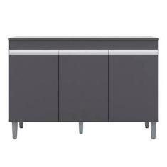 Imagem de Balcão De Pia Cozinha Manu 120cm Cinza Sem Tampo Ajl Móveis