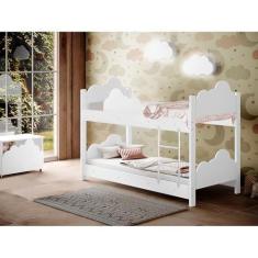 Imagem de BELICHE INFANTIL MARINA JUVENIL - BRANCA INCLUSO LOUSA MÁGICA