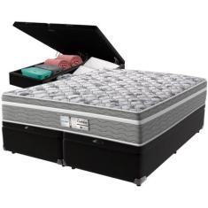 Imagem de Cama Box Baú e Colchão Evolution Molas Ensacadas Queen Probel,  Preto