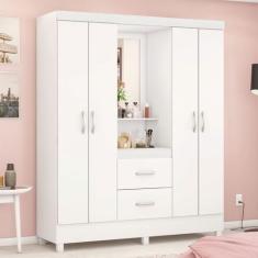 Imagem de Guarda-Roupa Capelinha Lord 4 Portas Branco/Rosa/Branco - Demóbile - D