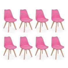 Imagem de Conjunto 08 Cadeiras Eames Wood Leda Design - 