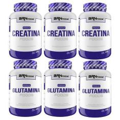 Imagem de Kit 3X Premium Creatina 100G + 3X Premium Glutamina 100G - Brn Foods