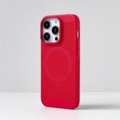 Imagem de Caixa de telefone magnética Grade respirável à prova de choque Dissipação de calor Resfriamento Capa fina Sensory HardPC para Iphone15 14 13 12 11promax, vermelho, para 12 ou 12Pro