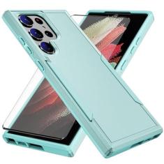 Imagem de Asuwish Capa de telefone para Samsung Galaxy S23 Ultra 5G com película protetora de tela de vidro temperado e acessórios para celular de corpo inteiro híbrido fino S23ultra 23S S 23 S23ultra5g