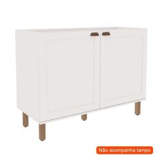 Imagem de Balcão de Cozinha Iluminata 2 pt Branco 120 cm