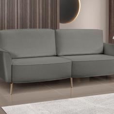 Imagem de Sofá Vênus 220 Cm Veludo,feito com Materiais de Alta Qualidade Cinza