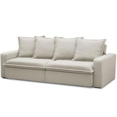 Imagem de Sofá Retrátil Reclinável Living 195cm Vêneto F04 Veludo Bege