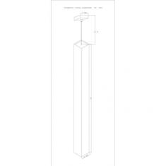 Imagem de Pendente Viena Quadrado 90 Cm Conti Iluminação  Micro