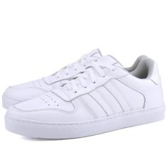 Imagem de Tênis Casual em Couro Masculino Mr. Gutt Branco-Feminino