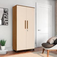 Imagem de Guarda Roupa Solteiro 2 Portas Gold - Amêndoa/Off White