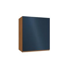 Imagem de Armário Aéreo p/ Cozinha Ciela R643 c/ 1 Porta 60cm Canela/Azul Profundo - Kappesberg