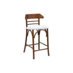 Imagem de Banqueta Média Theo Madeira Nozes Cozinha Sala Balcão Barzinho - Studi