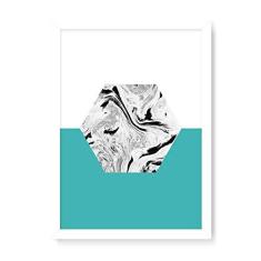 Imagem de Arte Maníacos Quadro Decorativo Escandinava Verde e  - 23x16,25cm (Moldura em laca )