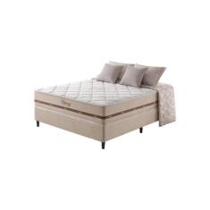 Imagem de Cama Box Viuva Bege + Colchão Molas Superlastic Bahamas 128x Bege