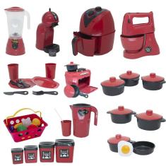 Imagem de Kit Cozinha Infantil Chef Balança Mercadinho Fogão 44pç