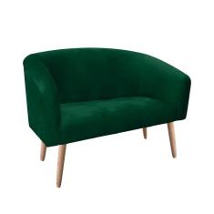 Imagem de Namoradeira Stella Suede Pés Palito Natural Verde