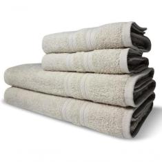 Imagem de Jogo De Toalhas Lisboa 4 Pçs - 2 Banho E 2 Rosto Bege